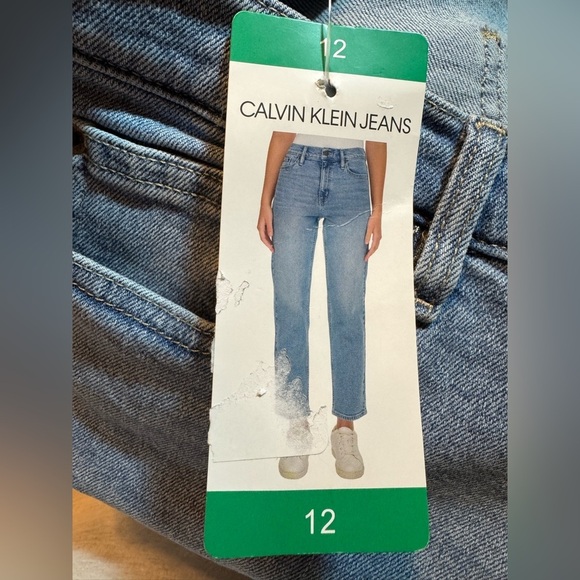 Calvin Klein High Rise Straight Leg Jeans 12 - Picture 7 of 11